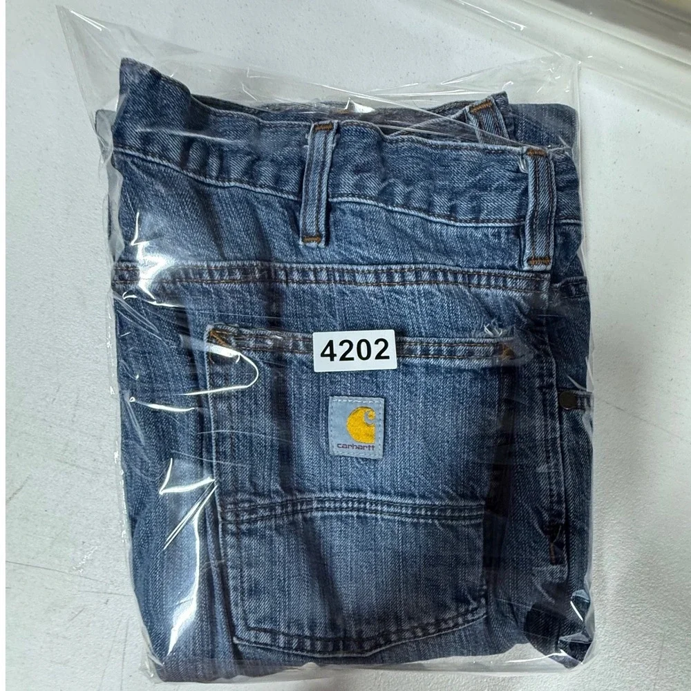 Carhartt Mens Relaxed Fit Jeans Blue Denim 35x34 Workwear‎ Utility rugged